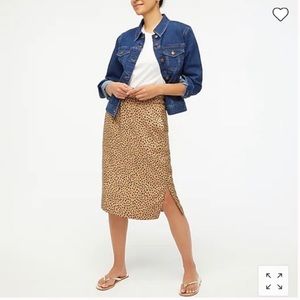 J. Crew Animal Print Skirt with Slit